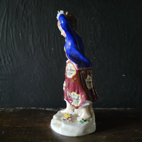Antique German Porcelain "The Four Seasons" Spring Figurine Chelsea Anchor *Read - Picture 6 of 10